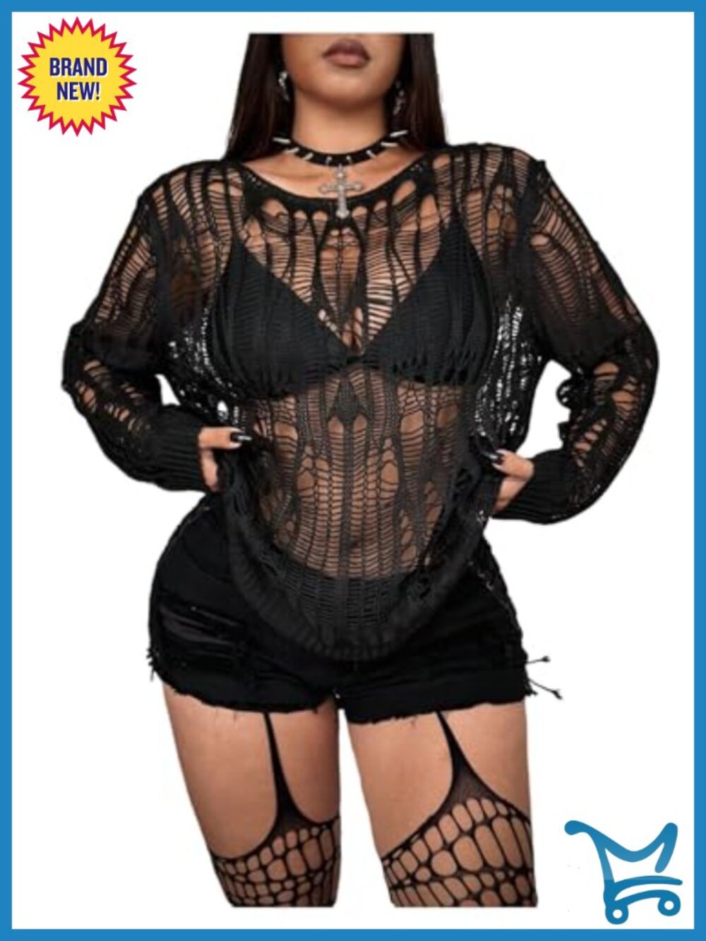 Plus Size Cut Out Long Sleeve Scoop Neck Sweater Pullover